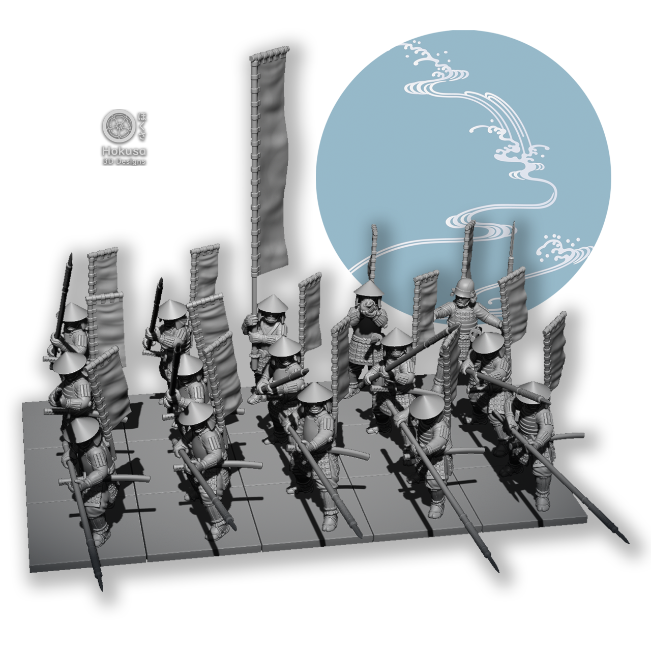 Ashigaru Infantry Defending with Yari